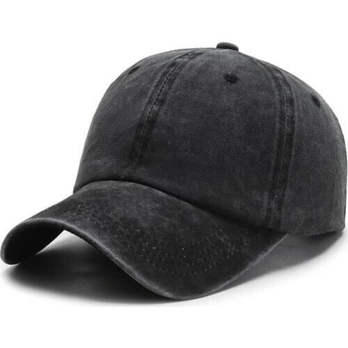New Fashion Retro Washed Cotton Adjustable Solid color Baseball Cap Unisex couple cap Fashion Leisure dad Hat Snapback Hat