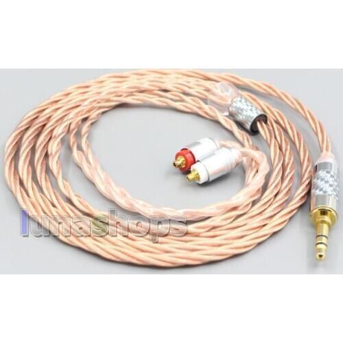 LN007195 Silver Plated OCC Shielding Coaxial Earphone Cable For Sony XBA-H2 XBA-H3 XBA-Z5 xba-A3 xba-A2 Metal Housing