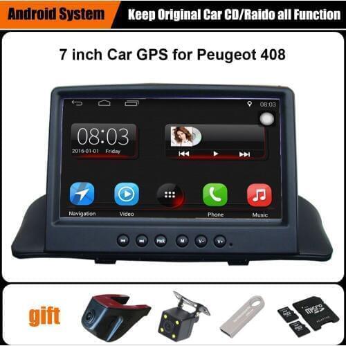 Upgraded Original Car multimedia Player Car GPS Navigation Suit to Peugeot 408 with Bluetooth WiFi Android 7.1