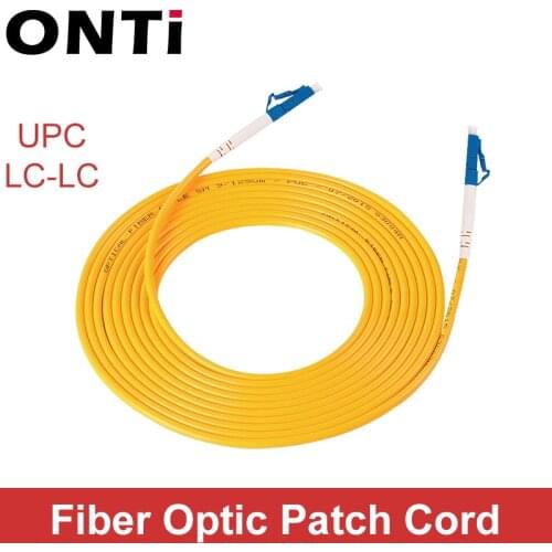 ONTi 10 Pcs LC UPC to LC UPC Simplex 2.0mm 3.0mm PVC Single Mode Fiber Patch Cable jumper fiber patch cord fibra optica