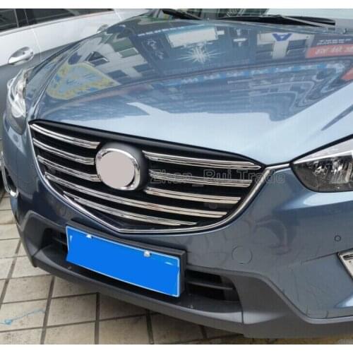 For Mazda CX-5 CX5 2015 2016 Stainless Steel Front Grille Around Trim
