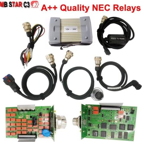 Best Quality MB Star C3 Pro Diagnostic tool NEC Relays MB Star C3 Multiplexer with HDD Software V2021.03 full set for car/truck
