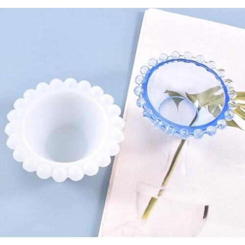DIY Crystal Epoxy Mold Transparent High Mirror Lace Dish Silicone Mold