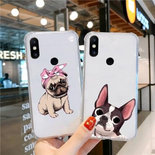 Dog French Bulldog Phone Case Transparent For Xiaomi CC 9 11 MAX3 Mix3 MIX2 6X 8 5x 10S 11 10 X SE lite Pro
