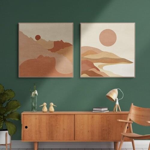 Morandi Color Brick Red Acrylic Abstract Painting Canvas Art Large Wall Art Moder Minimalist Living Room Decoration Home Decor