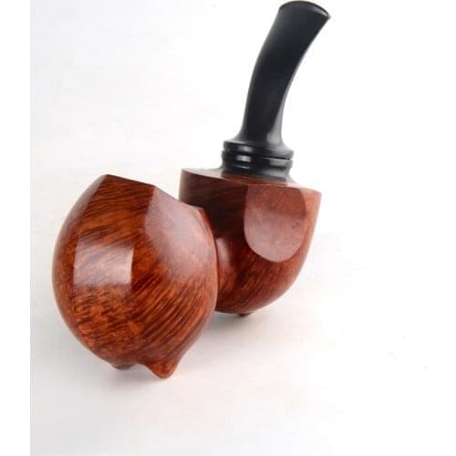 Hand made briar pipe smooth finished wooden Smoking Tobacco Pipe #S013
