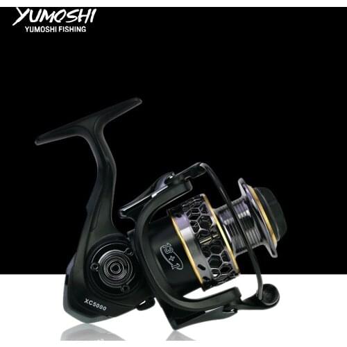 YUMOSHIXC 1000-7000 Fishing Reel EVA Handle Gapless Metal Spool Carp Bait Casting Feeder Super Power Bass Pike Spinning Reels