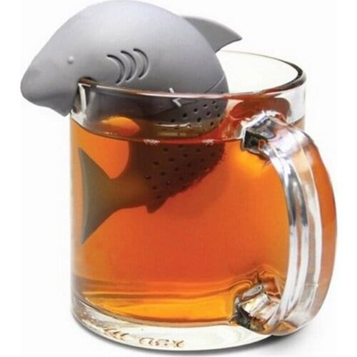 New Shark Bite Tea Maker Bite High-Quality Shark Silicone Tea Leak Creative Shark Tea Set Tea Bag Household Goods