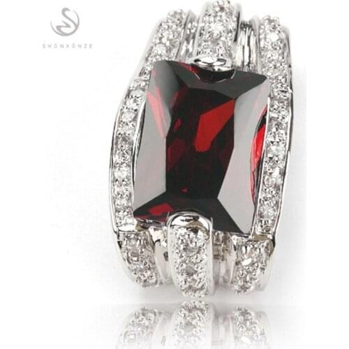 SHUNXUNZE pendants for jewelry charms New pattern dropshipping Red Purple Rainbow Cubic Zirconia Rhodium Plated R454 R457 R705