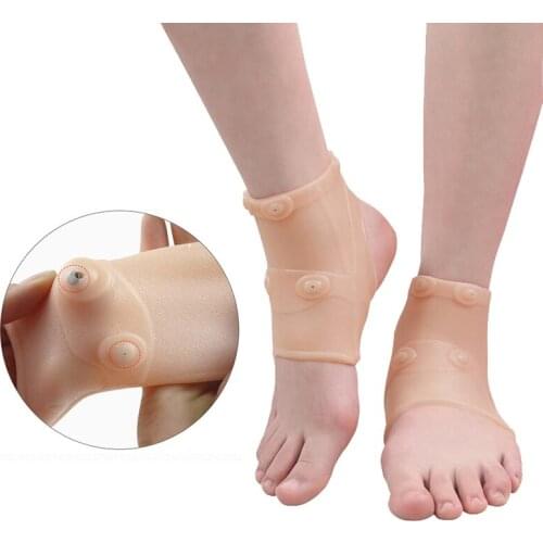 Magnetic Therapy Ankle Brace Support Silicone Gel Arthritis Pressure Compression Corrector Massage Foot Pain Relief Protector