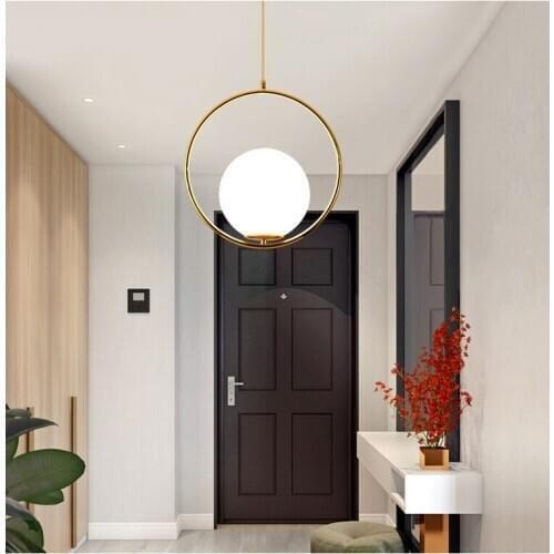 Nordic glass ball lighting dining room modern led chandelier lampes suspendues nordic decoration home ventilador de techo