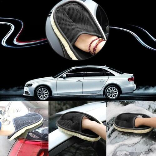 Car Window Cleaning Automobile Cleaning Cloth Wool Glove Wash Cleaning Supplies For Vehicle Accessories Microfiber Auto Baptize