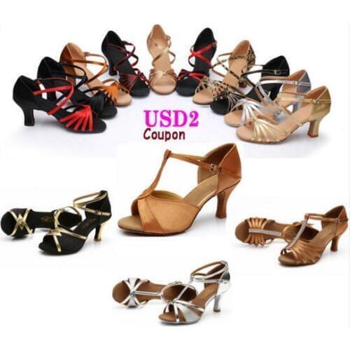 Ballroom Salsa Tango Latin Dance Shoes 7cm High Heels Dancing Shoes For Women Ladies Girls Free Shipping In Stock