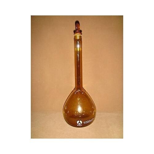 Amber Brown,Volumetric Flask,1000ML,20C ,Measuring Flask,Graduated Flask