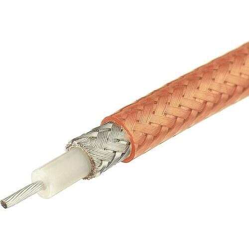 PURELIN Cable Coaxial de cobre protegido trenzado doble RG400 M17/128 , Cable Coaxial RG400 de baja pérdida, Cable RF de 50 Ohm