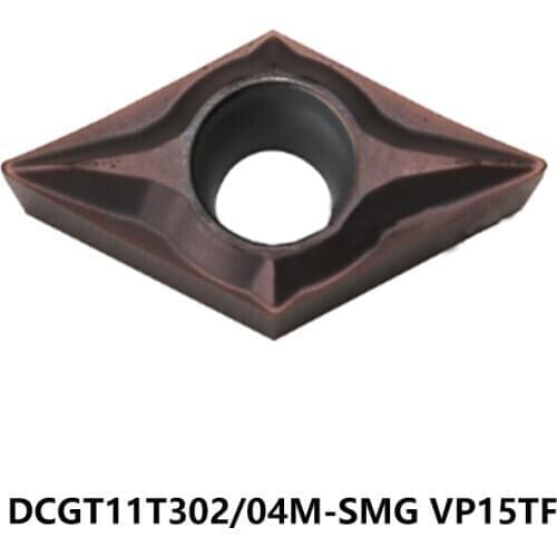 10pcs Carbide Inserts VP15TF DCGT11T302M-SMG DCGT11T304M-SMG DCGT11T302 DCGT11T304 Turning Tools Lathe Cutter CNC Tool