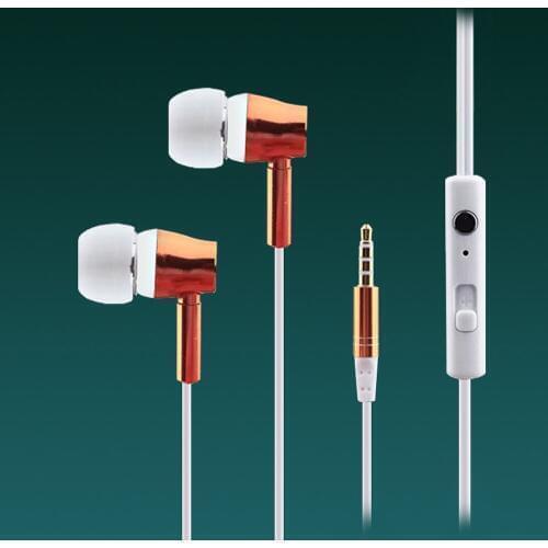 100pcs In ear Wired Earphone Earphones Headset Smartphone Subwoofer With Mic for iPh Android handphone