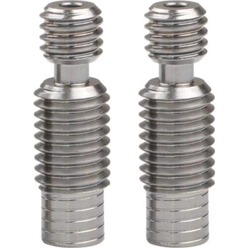 2pcs high quality titanium alloy Super smooth V6 heat break TC4 Thermal Barrel Feeding Tube M7 for 1.75MM V6 HOTEND heater block