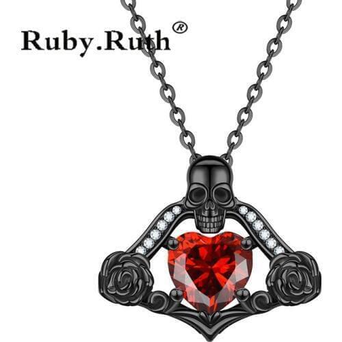 2019 Fashion Skull Pendant Heart Crystal Zircon Chokers skull Necklaces for Womens Wedding Jewelry Dropshipping