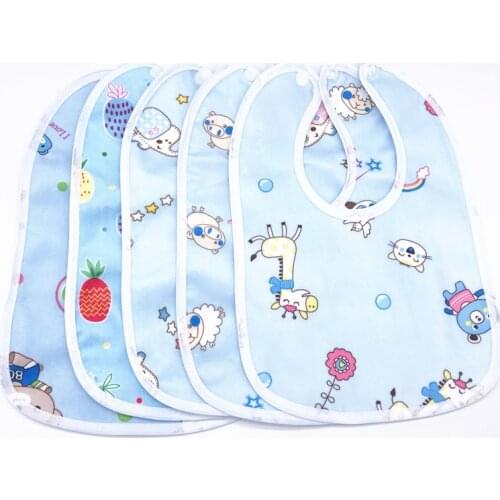 5pc Baby100% Cotton High Quality Babadores Burp Saliva Towel Cartoon Bibs Bandana Waterproof Boys Girls Accessories Clothing
