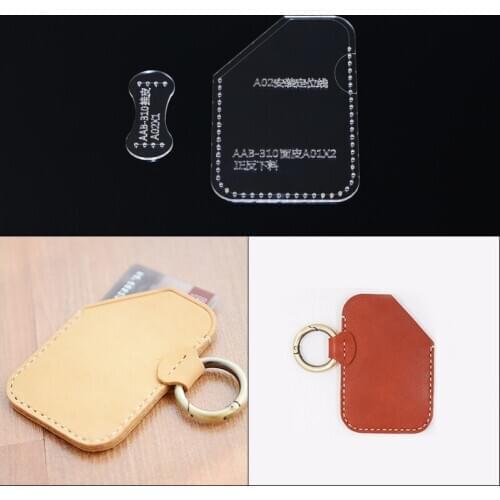 Acrylic Clear Template Handcrafting Set DIY Craft For Leather Card package Pattern 7*10.5*0.5cm