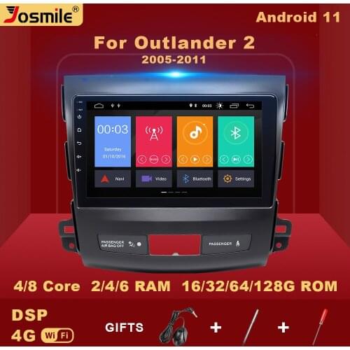 2 din Android 11 Car Radio For Mitsubishi Outlander xl 2 CW0W 2005-2011 Peugeot 4007For Citroen C-Crosser 2007-2013 Multimedia