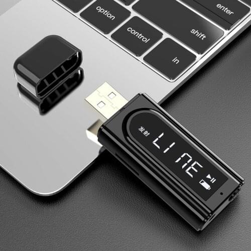 Bluetooth 5.0 Receiver Transmitter LED Car FM Modulator Card Reader 3.5mm AUX USB Dongle Wireless Audio Adapter Handsfree Mic