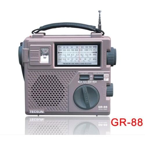 TECSUN GR-88 GR-88P Digital Radio Receiver Emergency Light Radio Dynamo Radio Manual Hand Power Generation Radio
