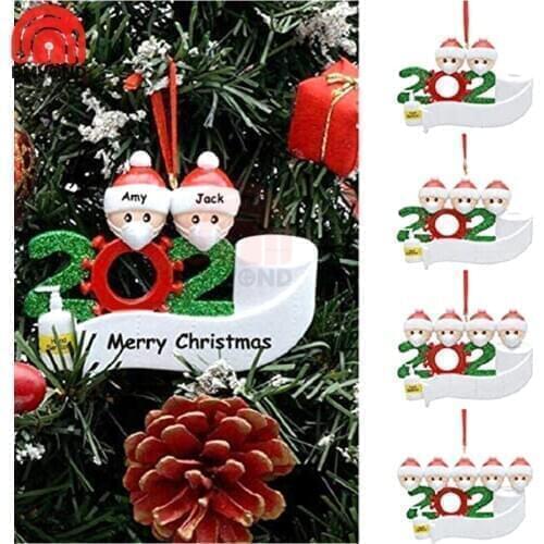Christmas Party Decoration For Home Christmas Gift Pendant Santa Claus With Mask Natal 2020 Noel Xmas Tree Ornament 2/3/5 People