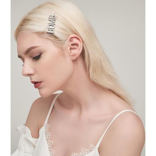 Its Amazing Hair Accessories Blingbling Words Hairclips Crystal Letters Hair Bobby Pins for Fashion Girls and Ladies