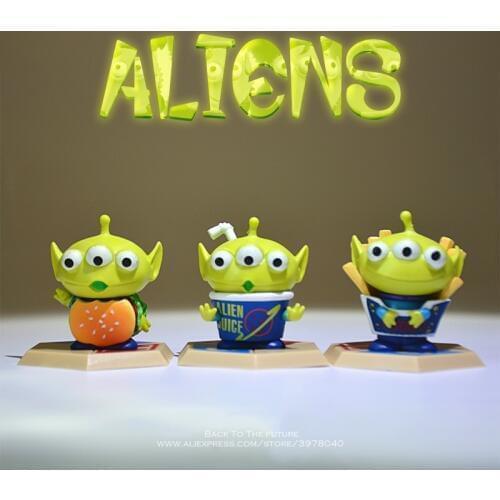 Disney Toy Story 4 Green Aliens 3pcs/set 5cm Action Figure Anime Decoration Collection Figurine doll mini Toy model for children