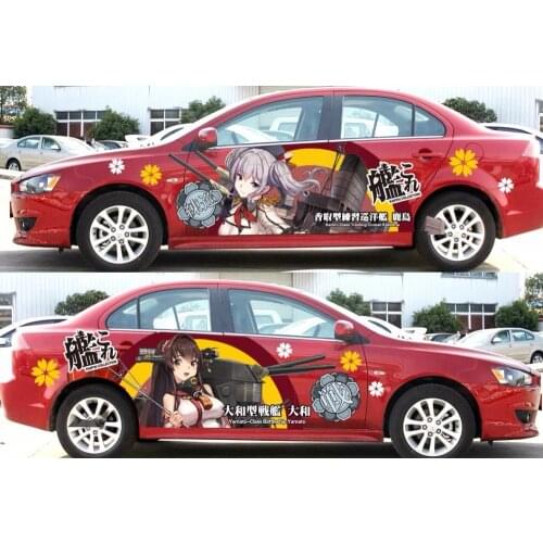 Tailor-Made Car Door Stickers Japanese Anime Kantai Collection Yamato Kashima Vinyl Sport Sticker Decals Auto body Racing Decal