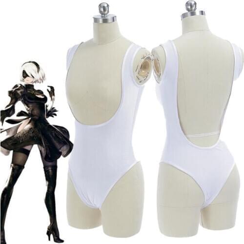 Game NieR Automata Heroine 2B YoRHa No. 2 Type B Deep V T Back Tights Corset Underwear Underpants Cosplay Costumes Tight Inner