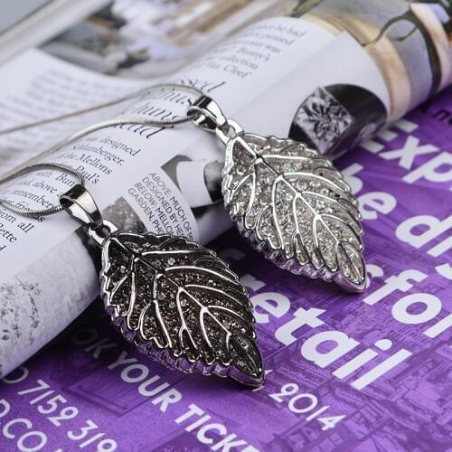 Fashion Silver Long Chain Sweater Necklace Femme Jewelry Vintage Leaf Necklaces & Pendants for Women Accessories New