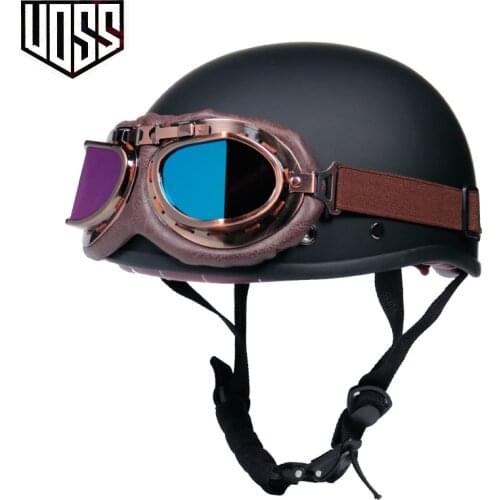 Black Vintage Motorcycle Helmet Open Face Helmet Dot Approved Half Helmet Retro Moto Casco Capacete Motociclistas Capacete