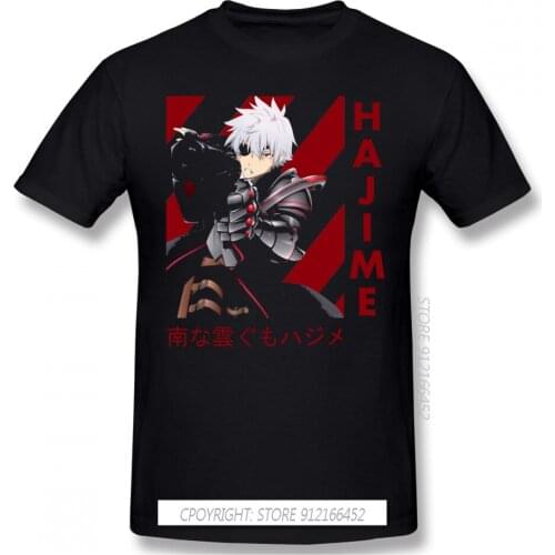 Cool T-Shirts Men Birthday Gifts Tee Crew Neck 100% Cotton Arifureta Hajime Nagumo Tio Klarus Anime Clothes Humor TShirt