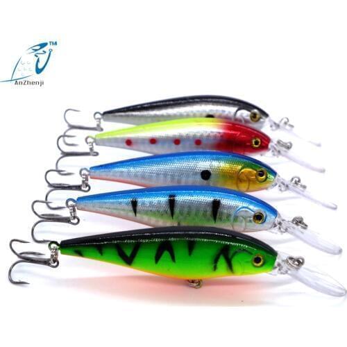 2018 New 10pcs Quality Fishing Lure Minnow Plastic Isca Artificial Fish Sea Hooks Hard Bait for Fishing Lure Crank Hard Lure