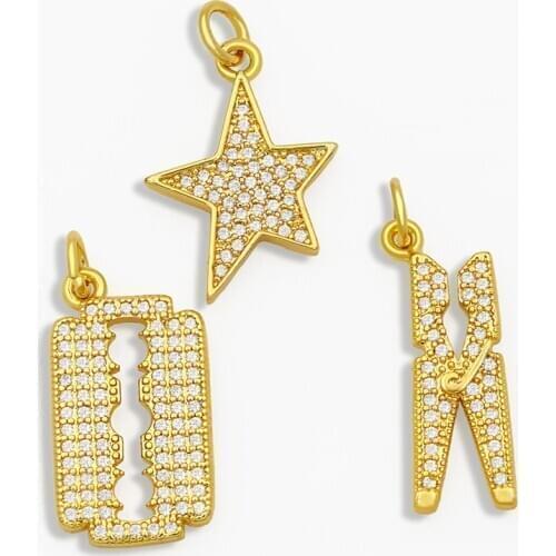 OCESRIO DIY White Stone Cute Star Pendant Small Refinement Pendant Supply For Handmade Jewelry Making Accessories pdta111