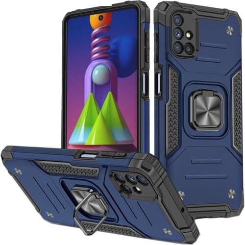 Shockproof Armor Phone Case For Samsung Galaxy M21 M31 M51 Car Holder with Ring Protection Cover For Samsung Galaxy M30S M31S