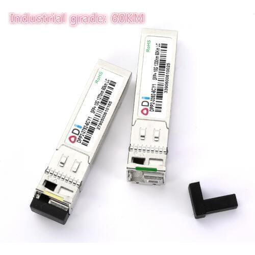 SFP 10G LC 60KM 1270nm/1330nm Industrial grade Single Fiber SFP Optical Module SFP Transceiver Industrial grade -40-85 Celsius