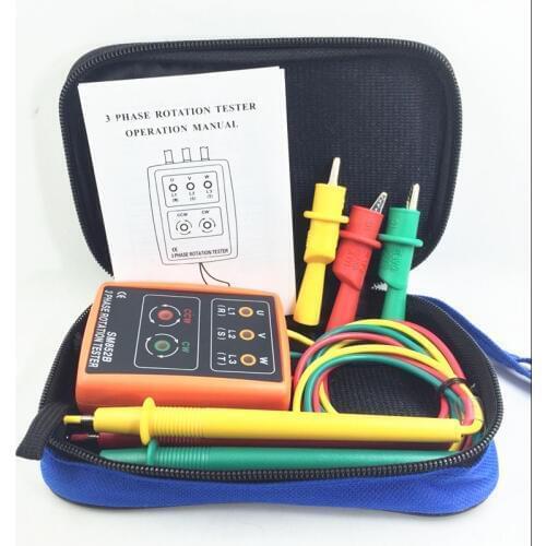 SM852B 3 Phase Sequence Meter Presence Rotation Tester Phase Indicator
