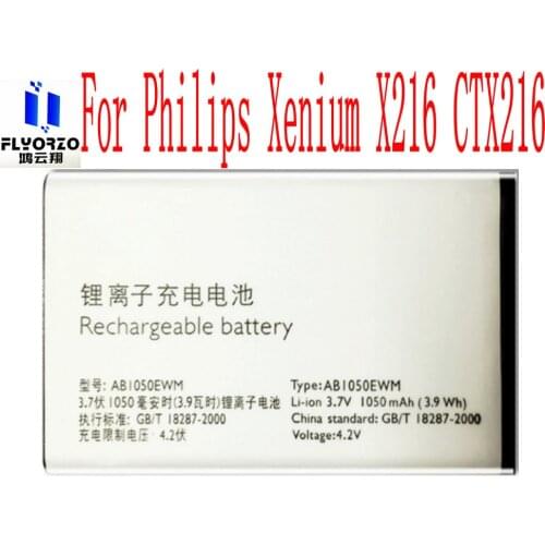 Brand new High Quality 1050mAh AB1050EWM Battery For Philips Xenium X216 CTX216 Mobile Phone