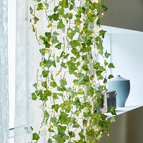 Ivy Leaf Garland Fairy Lights 2m Ivy Leaves Fairy Led String Lights Christmas Decorations for Home Wedding Decorative Lights