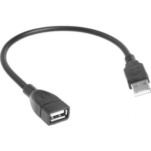 USB 2.0 Flexible Male To Female Extension Data Cable Mesh Metal Cord for Laptop PC USB Charger Power Bank