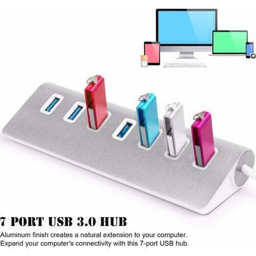 4/7 Port Aluminum Multi USB 3.0 USB 2.0 HUB High Speed USB Splitter Card Reader 5Gbps For PC Laptop Mac iMac MacBook Pro