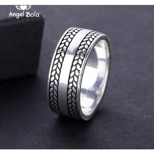 Ancient Silver color Punk Buddha Ring Big Size Rings Retro Biker Large Antique Mens Rings for Seal Men Rock Mens Jewelry