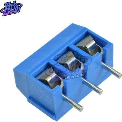 10Pcs/lot KF301-5.0MM KF301-3P Pitch 5.0mm Straight Pin 3P Screw PCB Terminal Block Connector