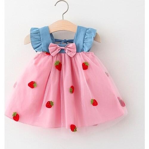 2021 New born Baby Girls clothes summer bowknot net gauze tutu dress dresses for girls baby clothing babies 1st birthday dress