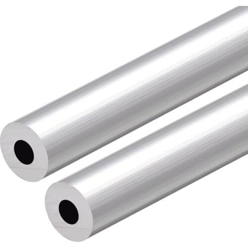 Uxcell 6063 Aluminum Round Tube 300mm Length 17mm OD 7mm Inner Dia Seamless Aluminum Straight Tubing 2 Pcs