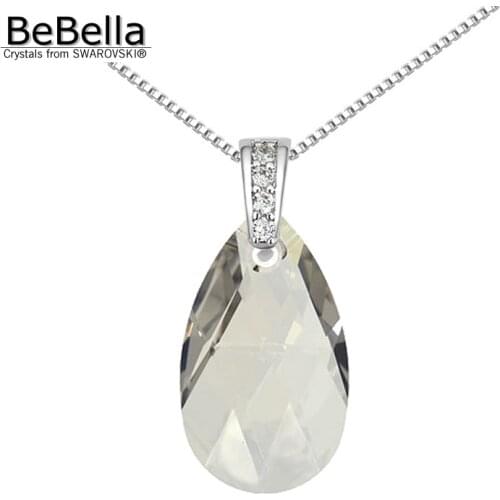 BeBella pear shaped pendant necklace made with Austrian crystals from Swarovski crystal drop pendant for Christmas gift